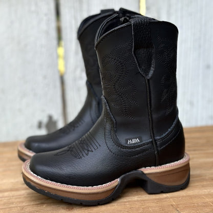 Bota Vaquera Negra de Piel Floter para Niño | DA-Pepe (2)