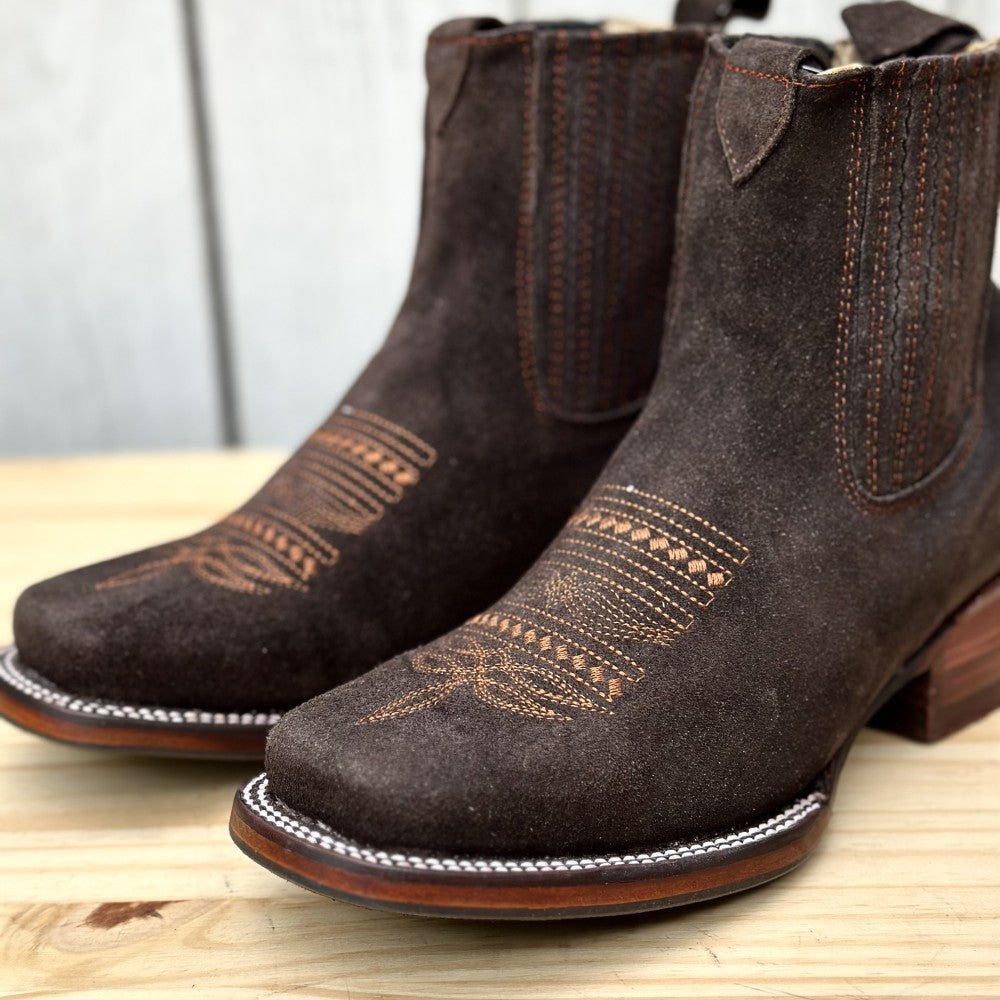 Botin Vaquero Color Chocolate de Gamuza para Mujer | JB-723D | Hecho en Mexico (3)