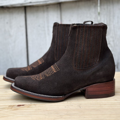 Botin Vaquero Color Chocolate de Gamuza para Mujer | JB-723D | Hecho en Mexico (4)