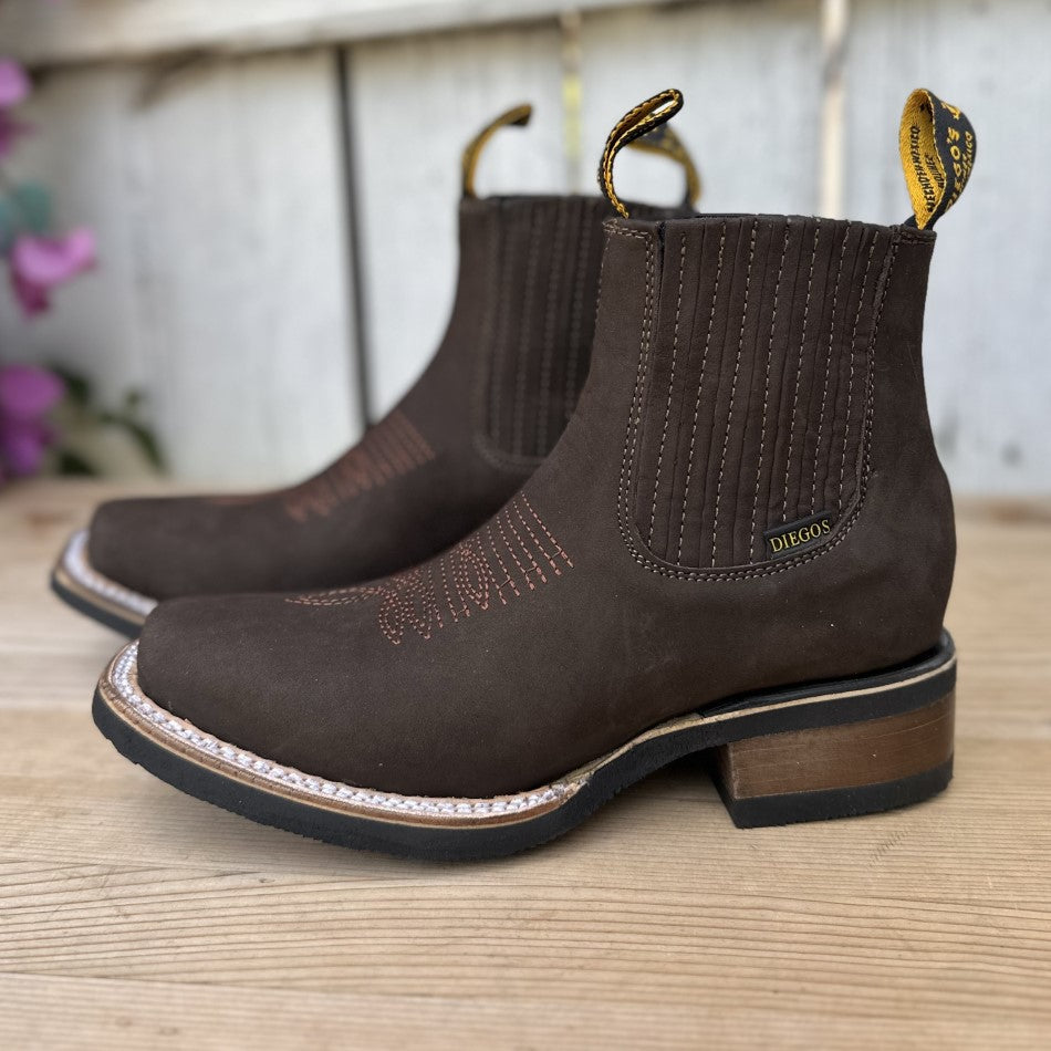 Botines Vaqueros Para Mujer Punta Cuadrada Women's Original Suede