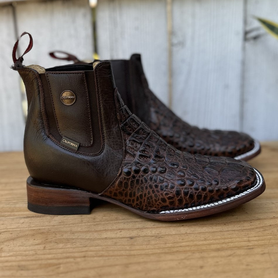 Botas De Cuero De Cocodrilo Mujer Abolengo Botas Cinceladas Para Mujer