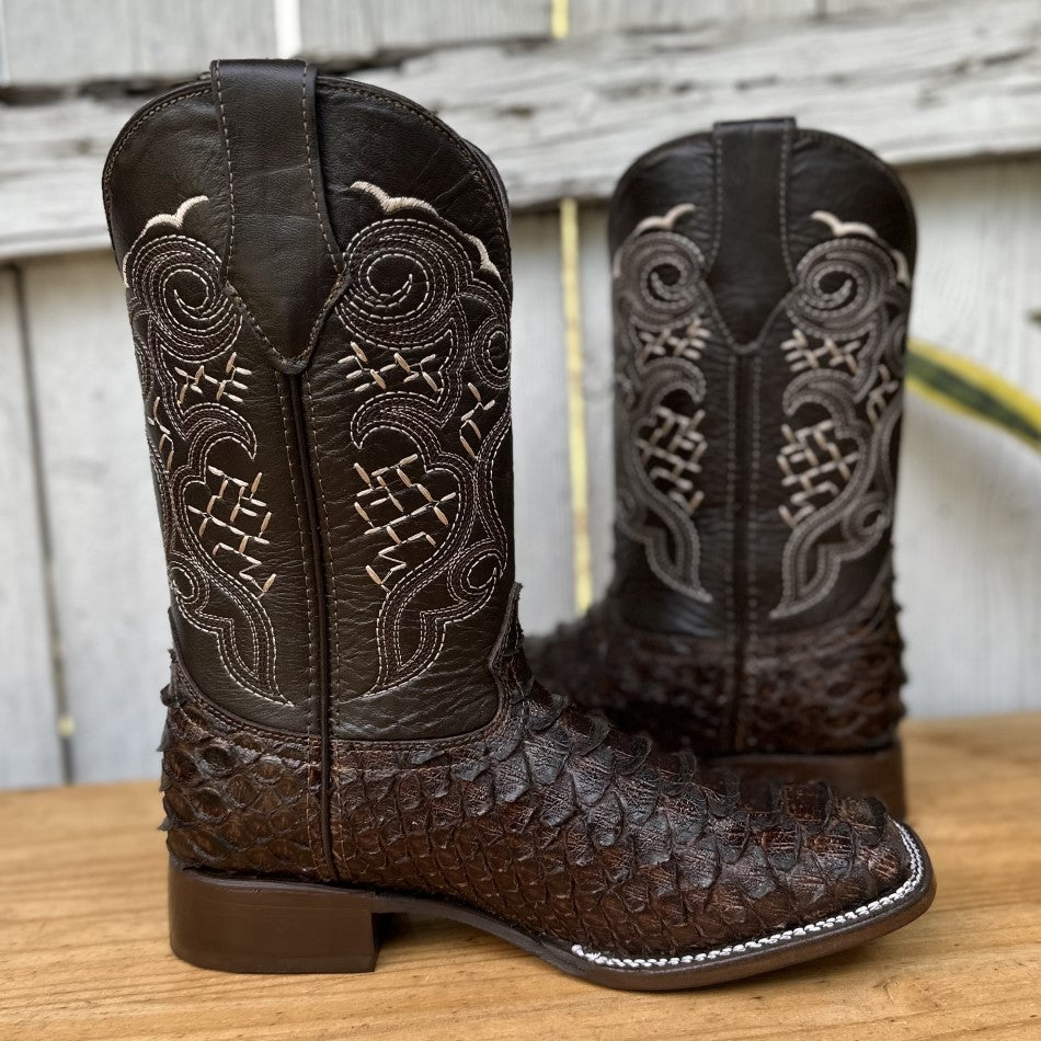 CB-010H Brown Imitation Exotic Cowboy Boots for Men