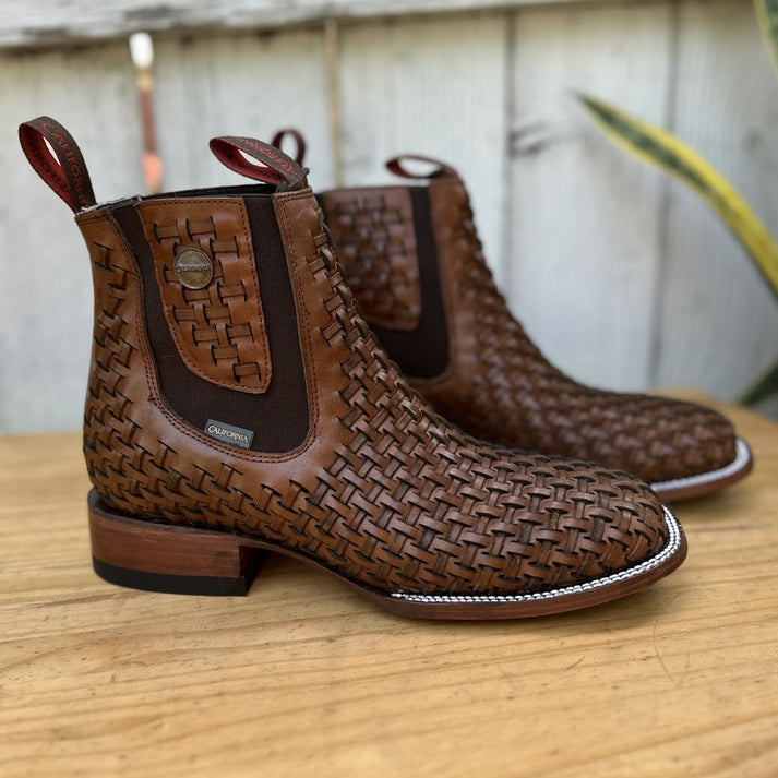 CB-05 Cafe Petatillo - Botines Vaqueros de Petatillo para Hombre