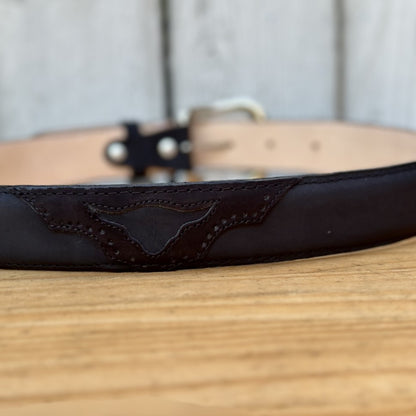 Cinturon DB-Torito Negro - Cinturones Vaqueros de Cuello de Toro para Hombre - CInturones Vaqueros Mexicanos (3)
