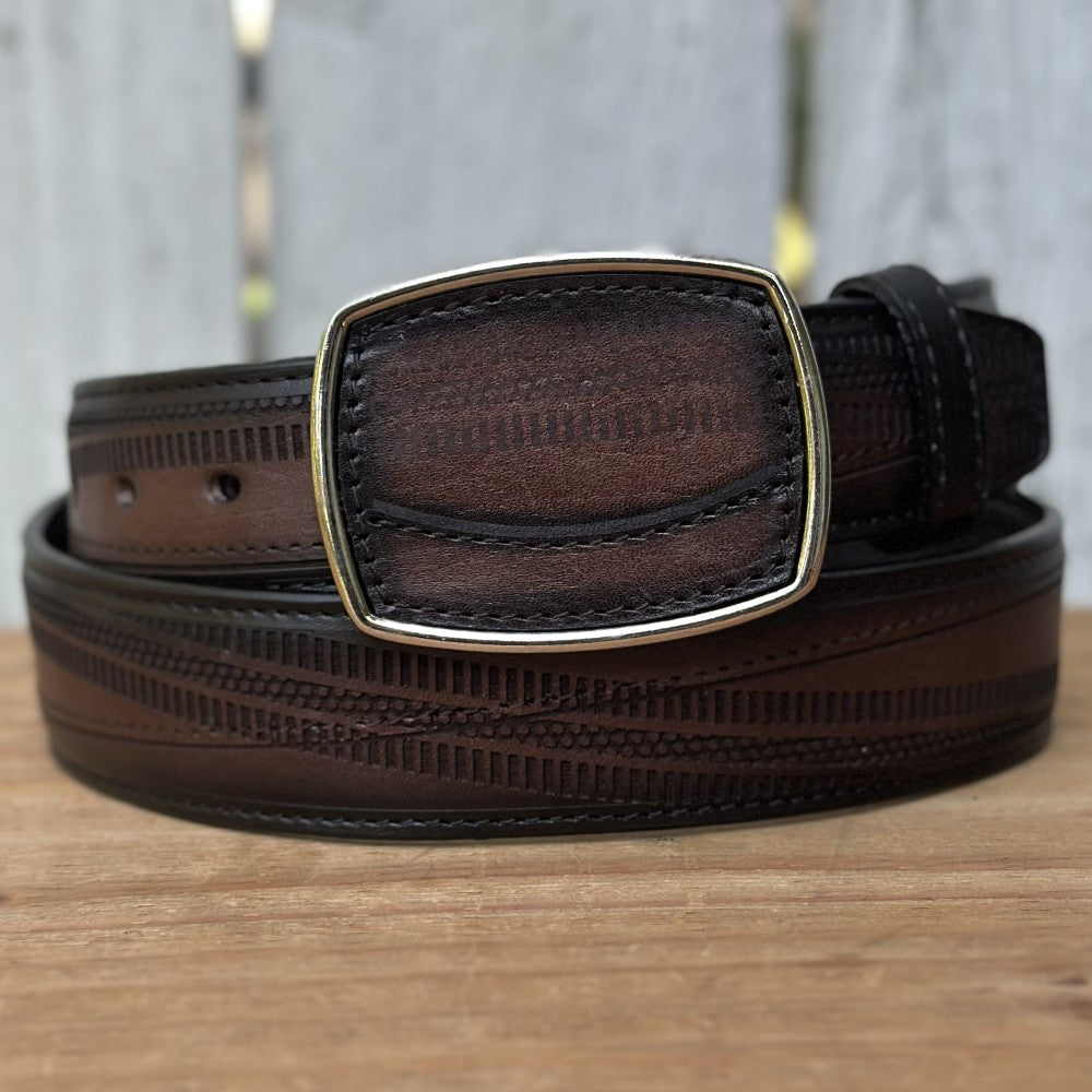 Cinturón Vaquero "Vaquero Fino" Café para Hombre | Cintos Vaqueros de Piel