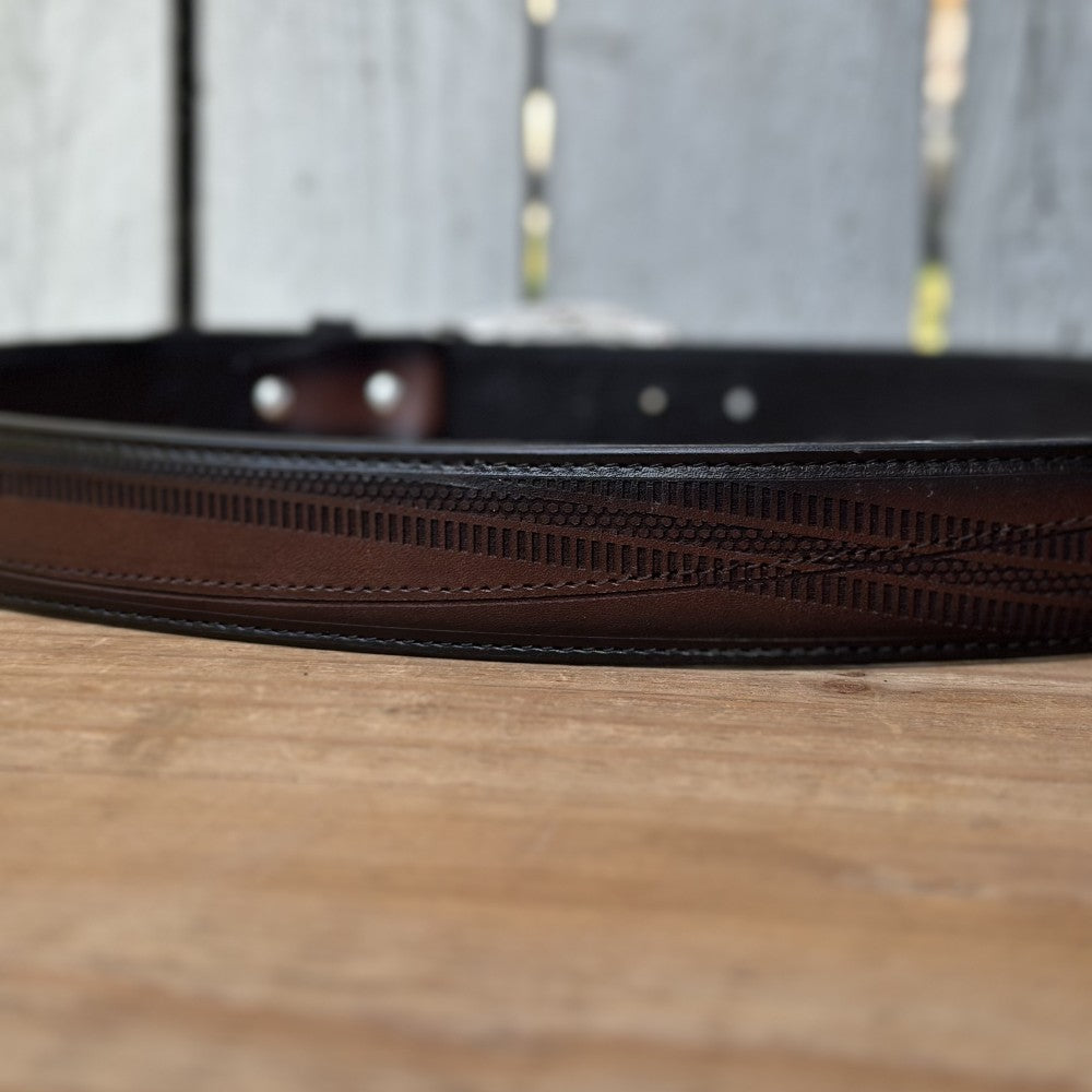 Cinturón Vaquero "Vaquero Fino" Café para Hombre | Cintos Vaqueros de Piel (3)