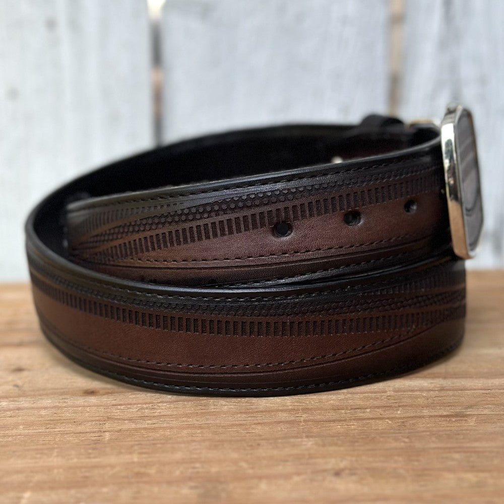 Cinturón Vaquero "Vaquero Fino" Café para Hombre | Cintos Vaqueros de Piel (4)
