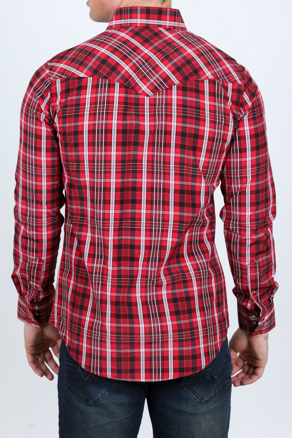 Camisa de Cuadros MC-200-50 - Camisas Vaqueras de Manga Larga para Hombre