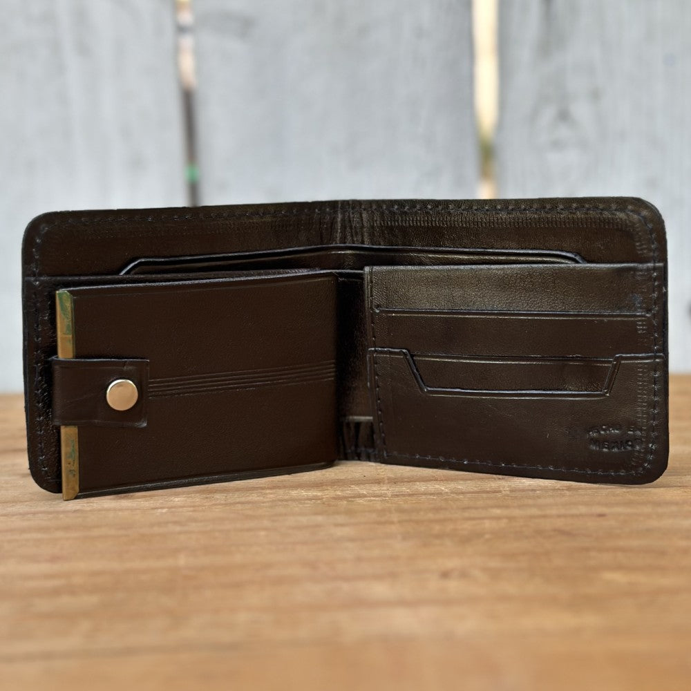 Cartera Vaquera Negra con Caballo Bordado - Carteras Vaqueras Mexicanas de Piel (3)