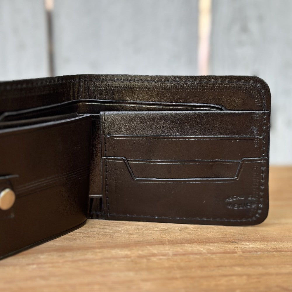 Cartera Vaquera Negra con Caballo Bordado - Carteras Vaqueras Mexicanas de Piel (4)