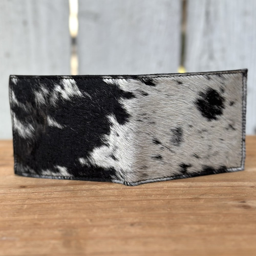 Cartera Vaquera de Pelo de Res para Hombre | Extendida