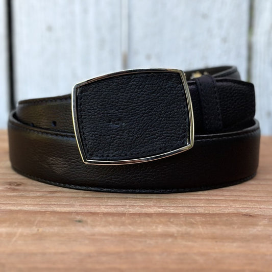 Cinturón Vaquero "Bravo" Negro - Cinturones Vaqueros para Hombre