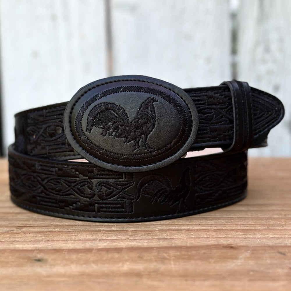 Cinturón Vaquero "Gallo" Negro - Cinturones Vaqueros para Hombre (2)