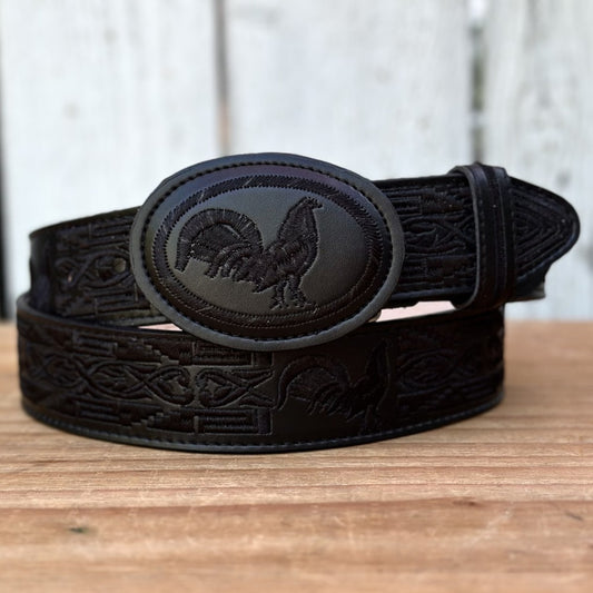 Cinturón Vaquero "Gallo" Negro - Cinturones Vaqueros para Hombre (2)