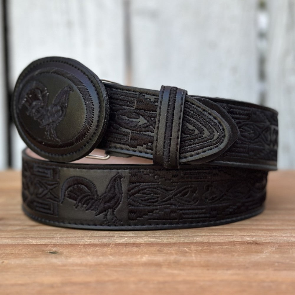 Cinturón Vaquero "Gallo" Negro - Cinturones Vaqueros para Hombre (6)