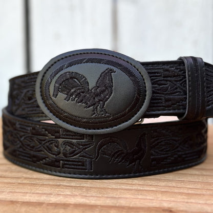 Cinturón Vaquero "Gallo" Negro - Cinturones Vaqueros para Hombre (5)