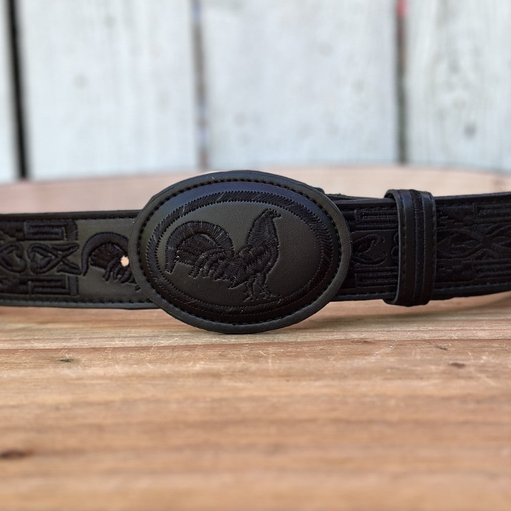 Cinturón Vaquero "Gallo" Negro - Cinturones Vaqueros para Hombre (3)