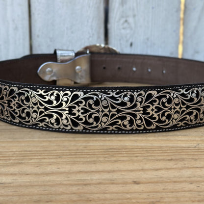 Silver Branched Belt - Denim Belts for Men