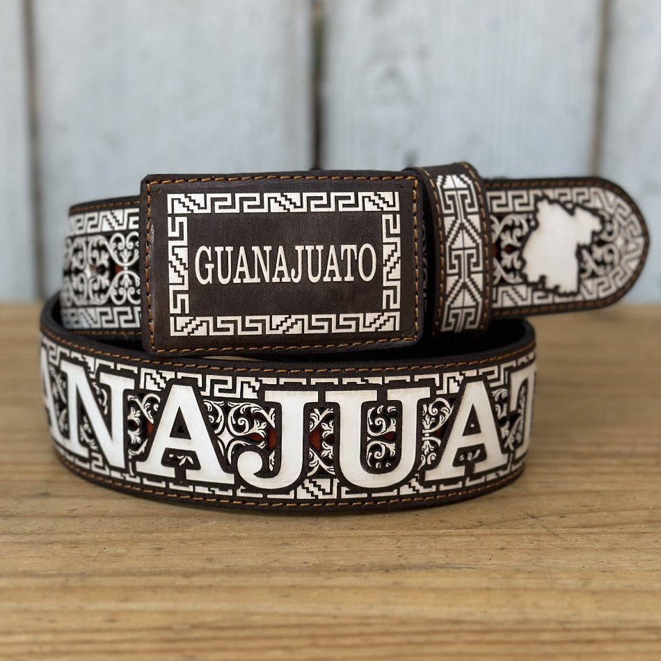 Cinturon Navajeado Personalizado de Guanajuato - Cinturones Vaqueros Navajeados - Cinturones Vaqueros Personalizados
