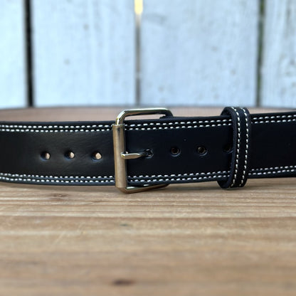 Cinturon Negro Heavy Duty con Hebilla de Un Solo Pasador y Rodillo (2)