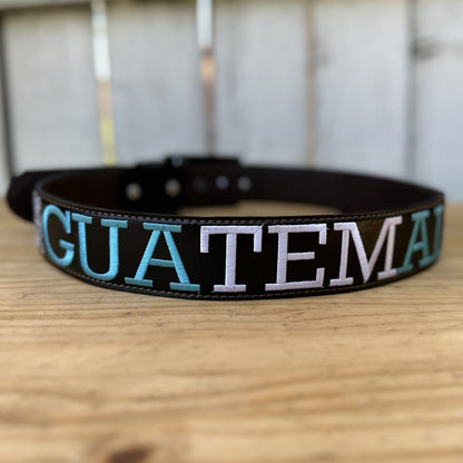 Cinturon de Guatemala Personalizado - Cinturon con Guatemala Bordado - Cinturones Personalizados (2)