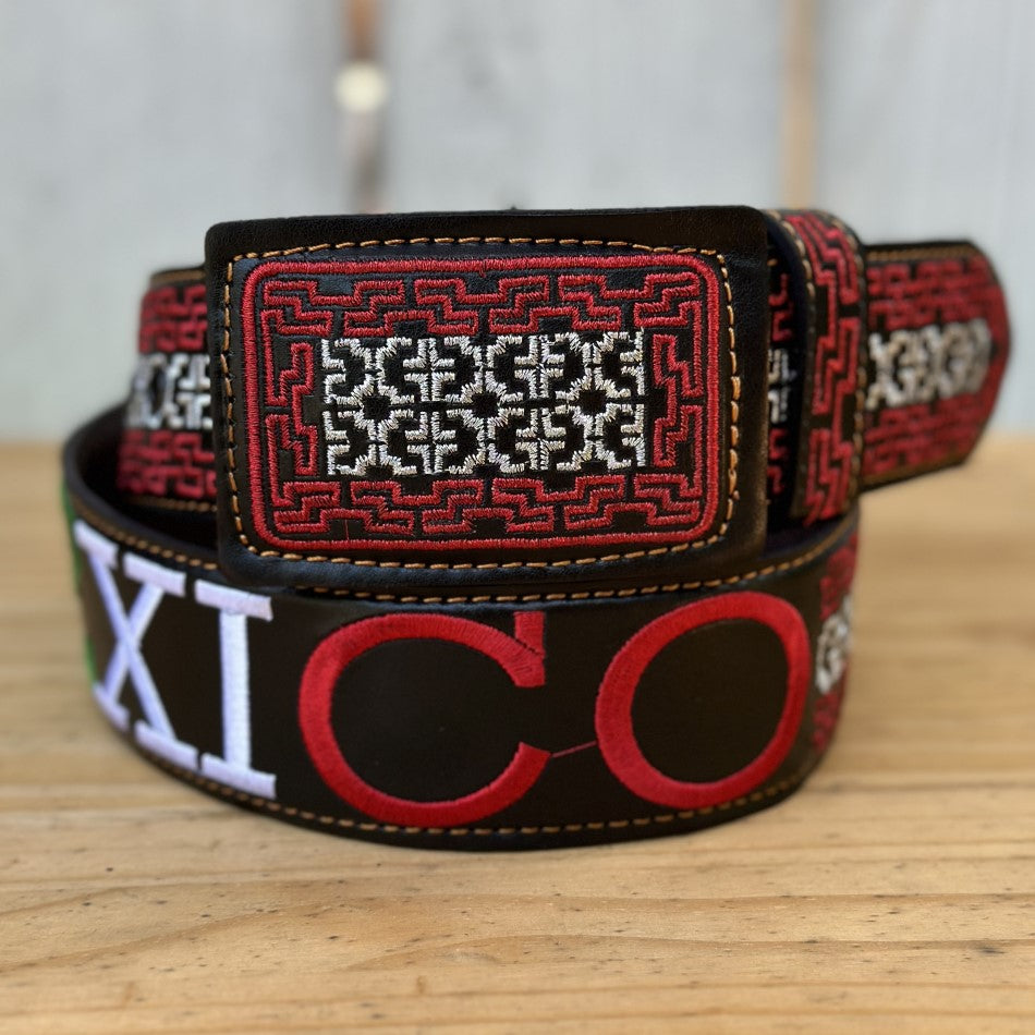 Cinturon de Mexico Personalizado - Cinturon con Mexico Bordado - Cinturones Personalizados