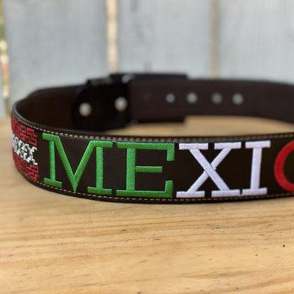 Cinturon de Mexico Personalizado - Cinturon con Mexico Bordado - Cinturones Personalizados (3)