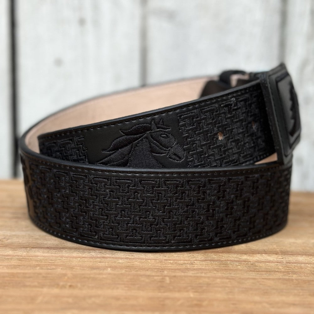 Cinturón Vaquero "Caballo" Negro de 2" - Cinturones Vaqueros para Hombre (6)