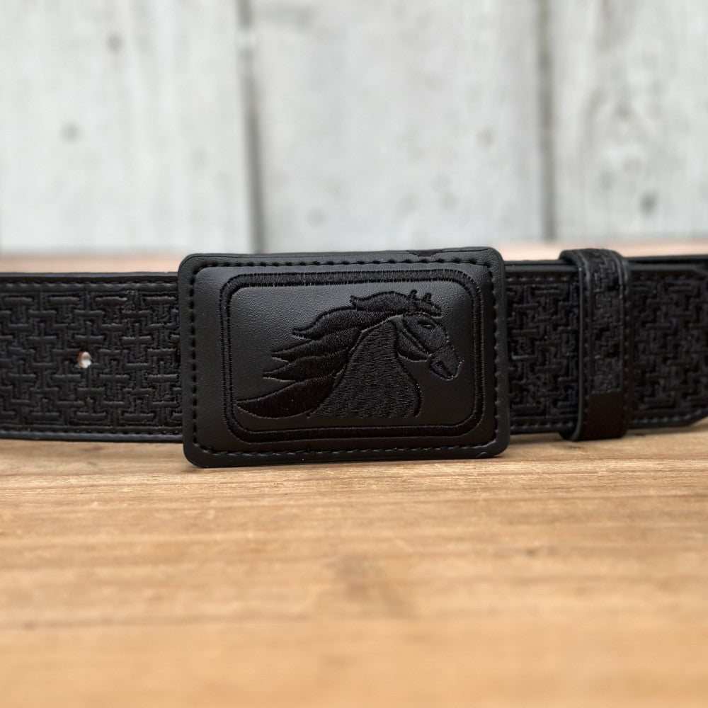 Cinturón Vaquero "Caballo" Negro de 2" - Cinturones Vaqueros para Hombre (3)
