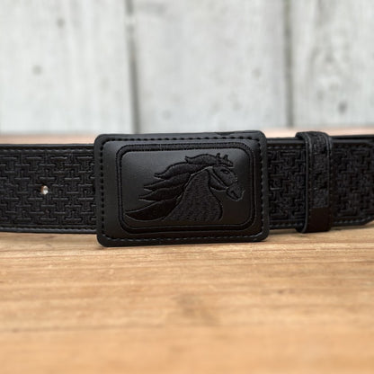 Cinturón Vaquero "Caballo" Negro de 2" - Cinturones Vaqueros para Hombre (3)