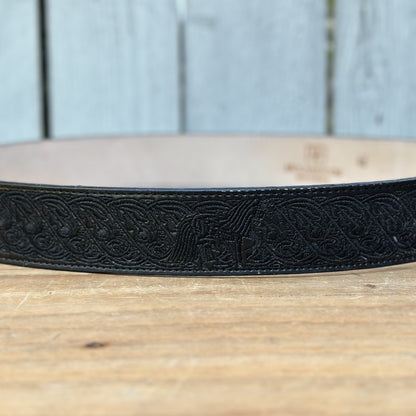Cinturon Vaquero Caballo Orlas Negro de 2" - Cinturones Vaqueros para Hombre (6)