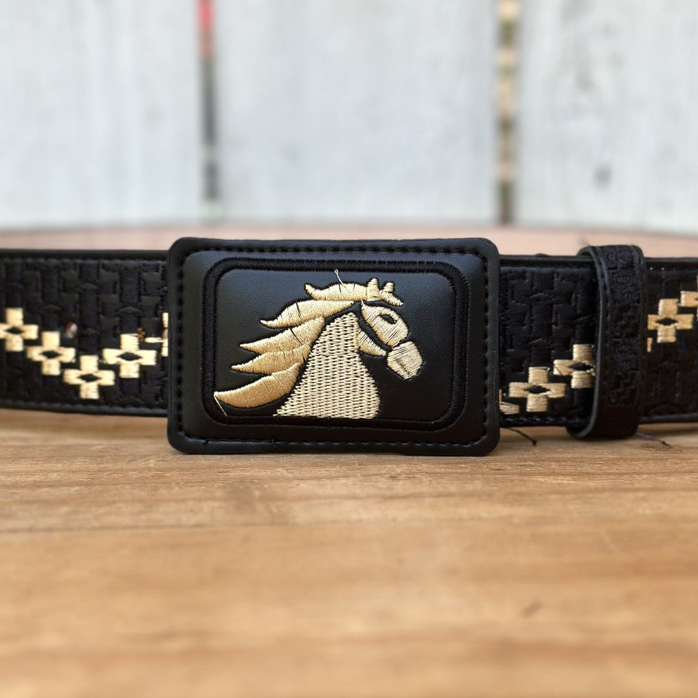 Cinturón "Caballo de Oro" - Cinturones Vaqueros para Hombre - Cinturones Vaqueros Mexicanos (2)