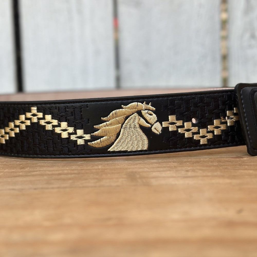 Cinturón "Caballo de Oro" - Cinturones Vaqueros para Hombre - Cinturones Vaqueros Mexicanos (3)