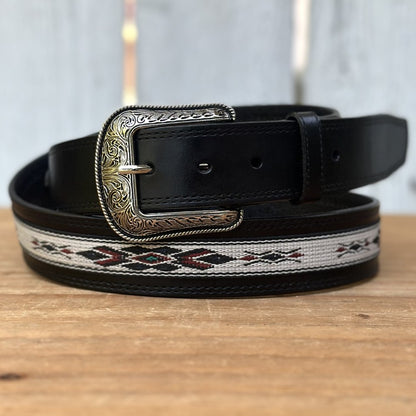 Cinturón Vaquero "Navajo" Negro - Cinturones Vaqueros para Hombre