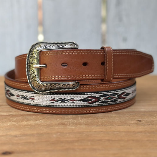 Cinturón Vaquero "Navajo" Tan - Cinturones Vaqueros para Hombre (2)