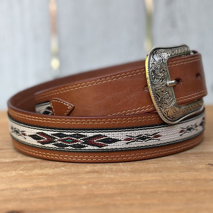 Cinturón Vaquero "Navajo" Tan - Cinturones Vaqueros para Hombre (7)