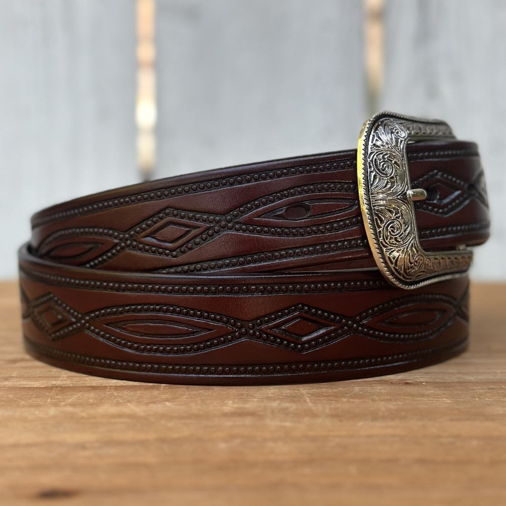 Cinturón Vaquero "Diamante" Café Oscuro (5)