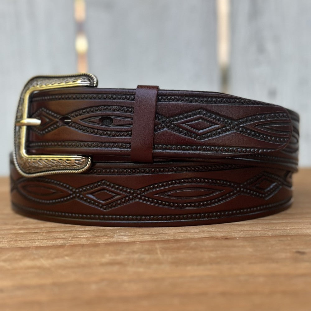 Cinturón Vaquero "Diamante" Café Oscuro (4)