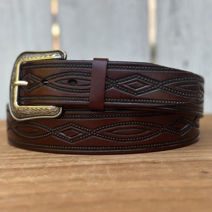 Cinturón Vaquero "Diamante" Café Oscuro (4)