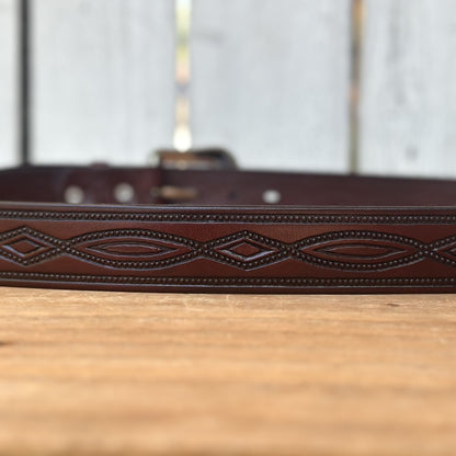 Cinturón Vaquero "Diamante" Café Oscuro (2)