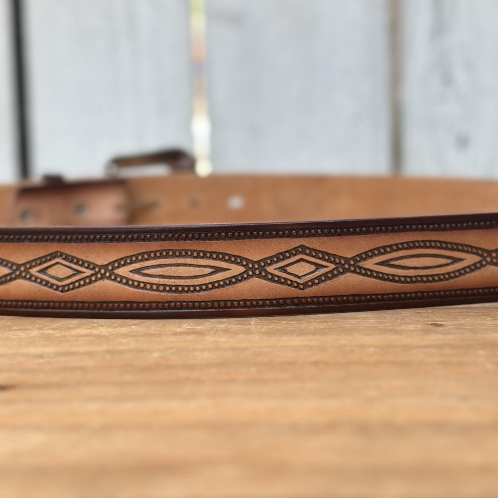 Cinturón Vaquero "Diamante" Miel Sombreado (3)