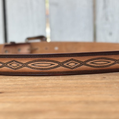 Cinturón Vaquero "Diamante" Miel Sombreado (3)