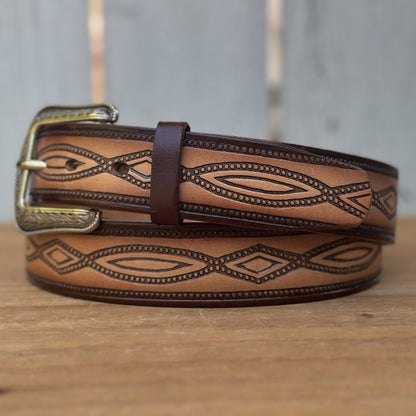 Cinturón Vaquero "Diamante" Miel Sombreado (6)