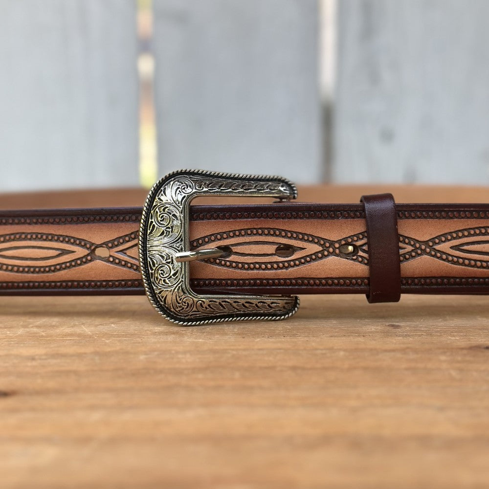 Cinturón Vaquero "Diamante" Miel Sombreado (4)