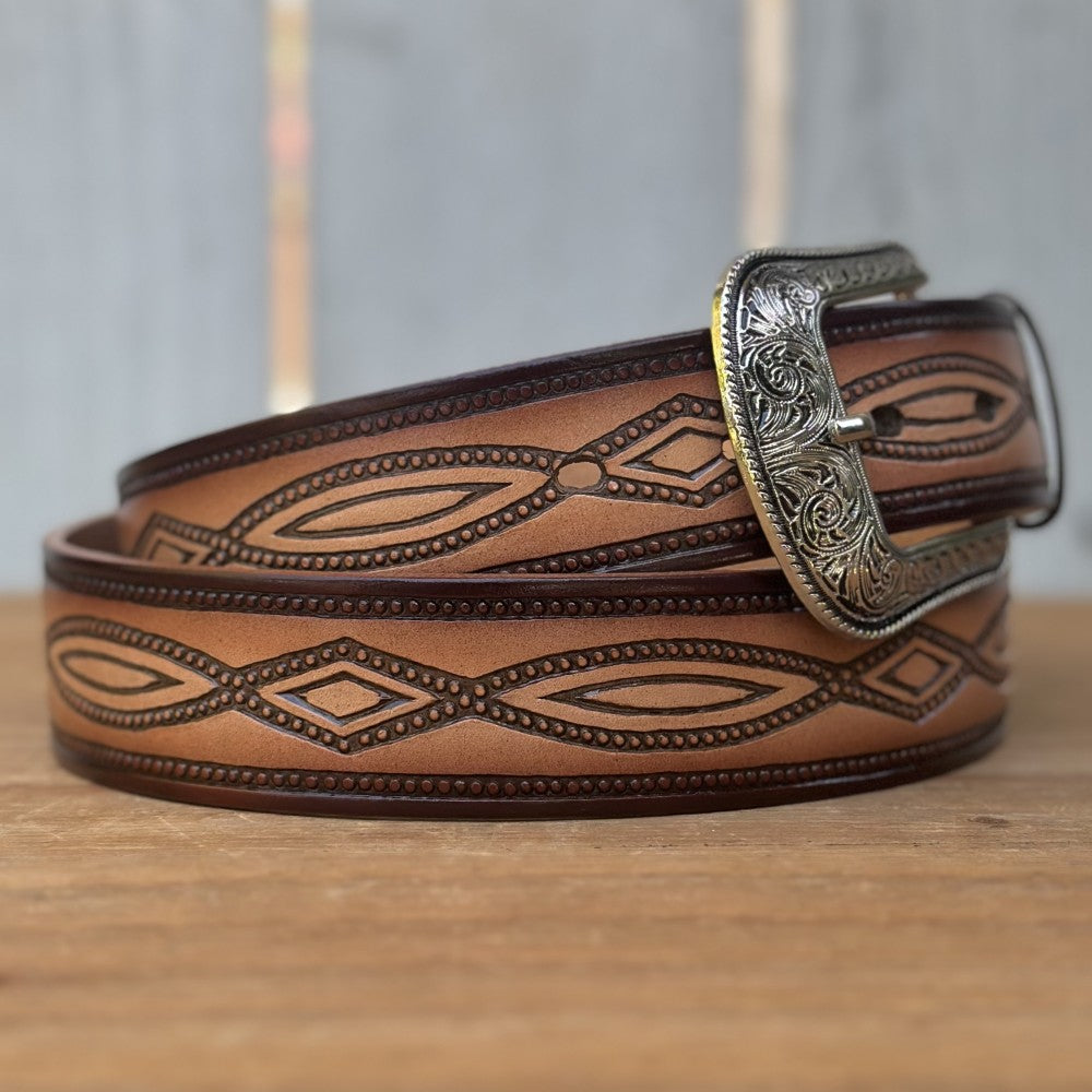 Cinturón Vaquero "Diamante" Miel Sombreado (5)