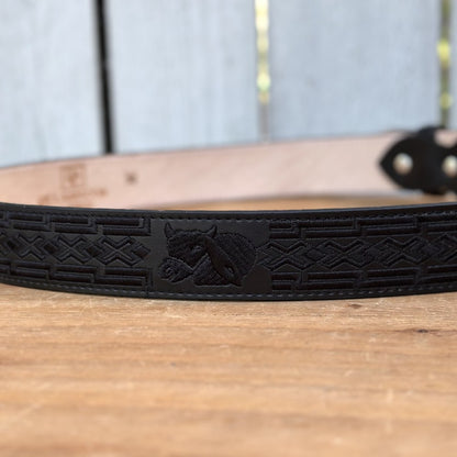 Cinturón Vaquero "Toro" Negro - Cinturones Vaqueros para Hombre - Cinturones Vaqueros Mexicanos (5)