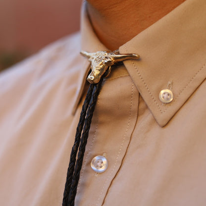 Corbatin con Cabeza de Toro Dorado - Corbatines Vaqueros para Hombre (4)