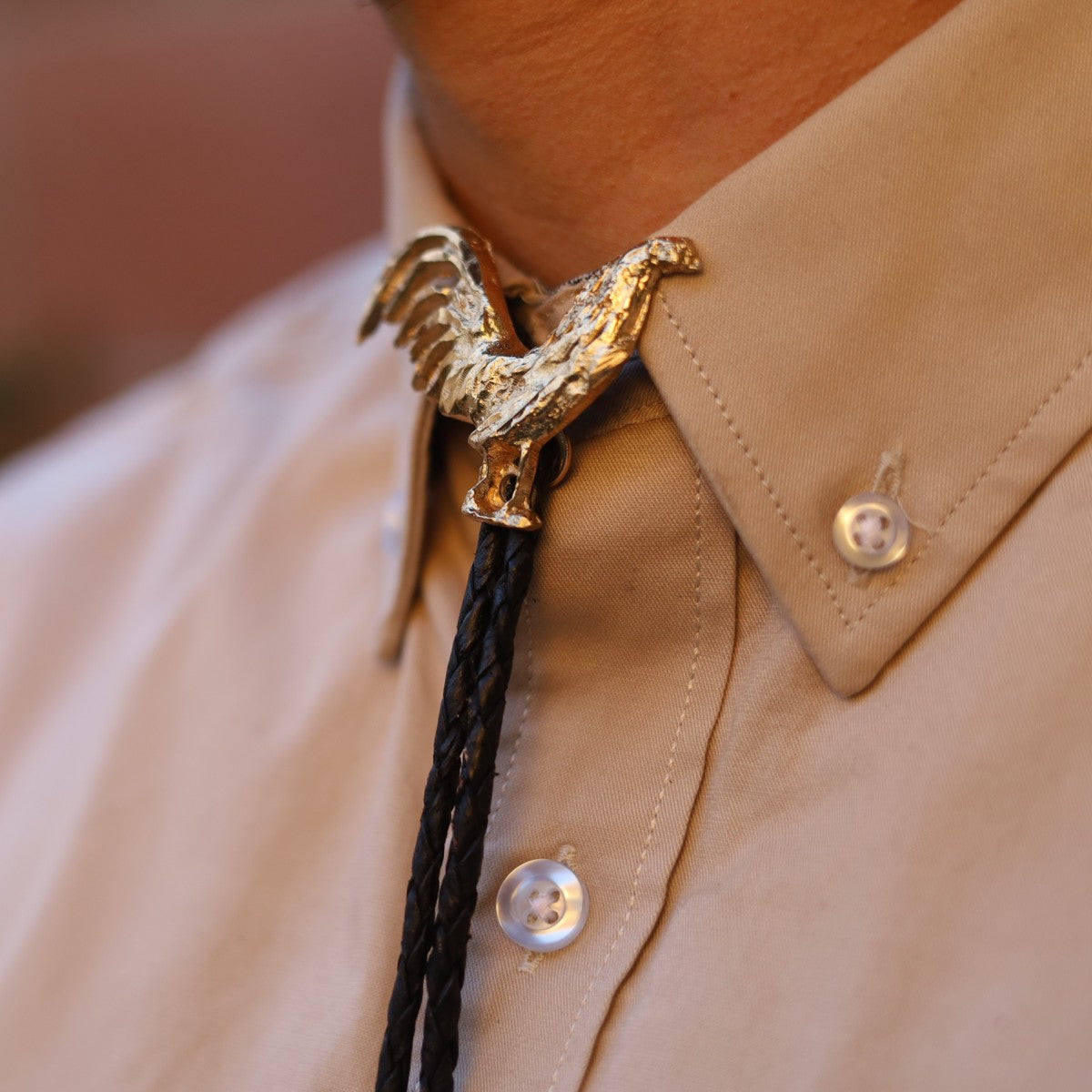 Corbatin con Gallo Dorado - Corbatines Vaqueros para Hombre (5)