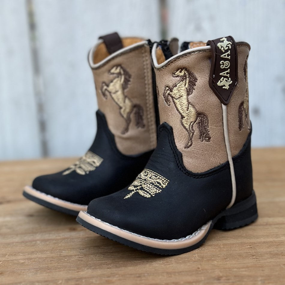 Baby Cowboy Boots New! Roper Infant Boys NAVY BLUE & BROWN 'BLAZE'
