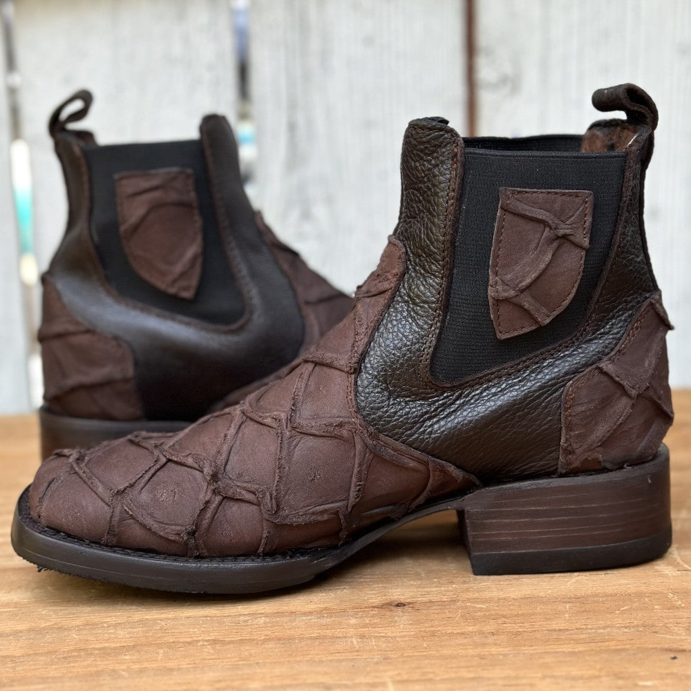 DA-Capitán Pirarucu Imitacion Café - Botines Vaqueros Exoticos para Hombre (3)